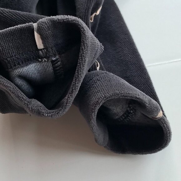 BURBERRY grey poly velour signature trim hooded 2 piece tracksuit elastic 4Y - Picture 9 of 16